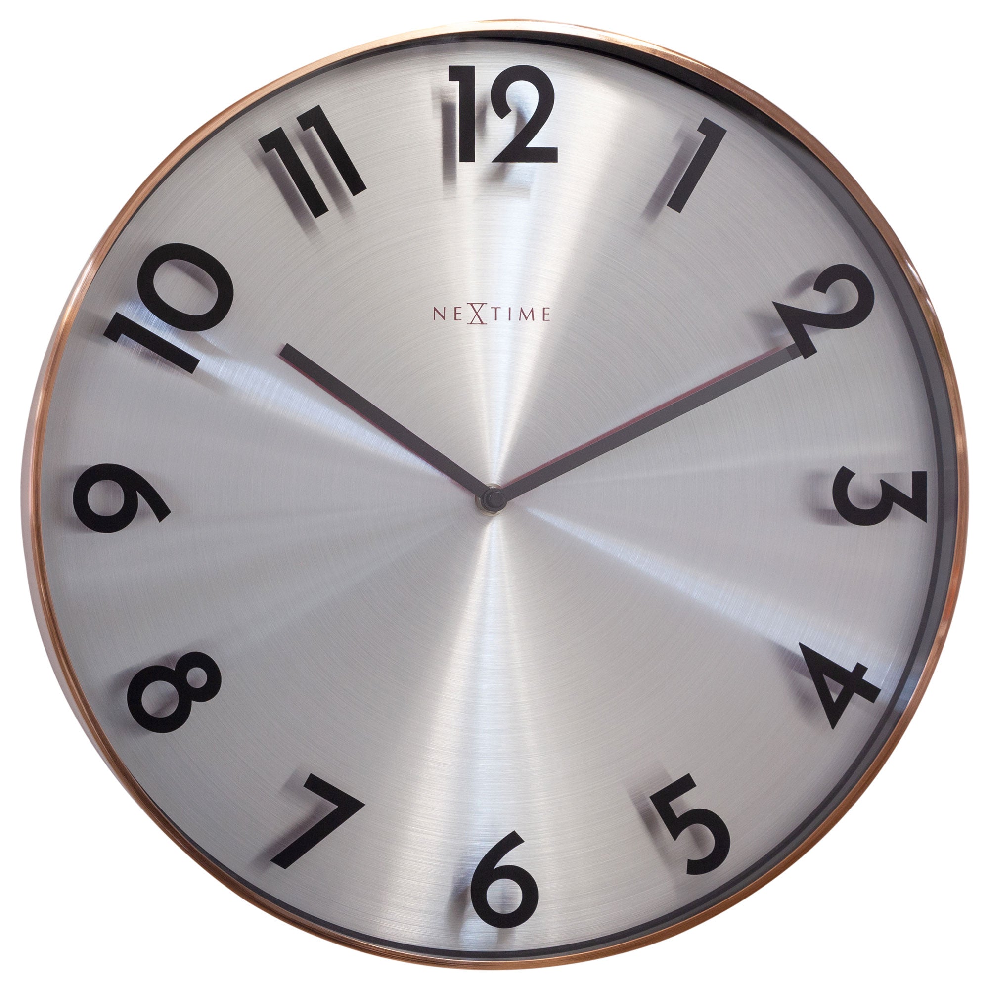 Nextime Reflection Wall Clock Forty Centimetres Copper With Silent Sweep Movement Wall Clocks