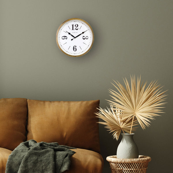 Nextime Classic Wall Clock 39 Centimetres Gold With Silent Sweep Movement Wall Clocks