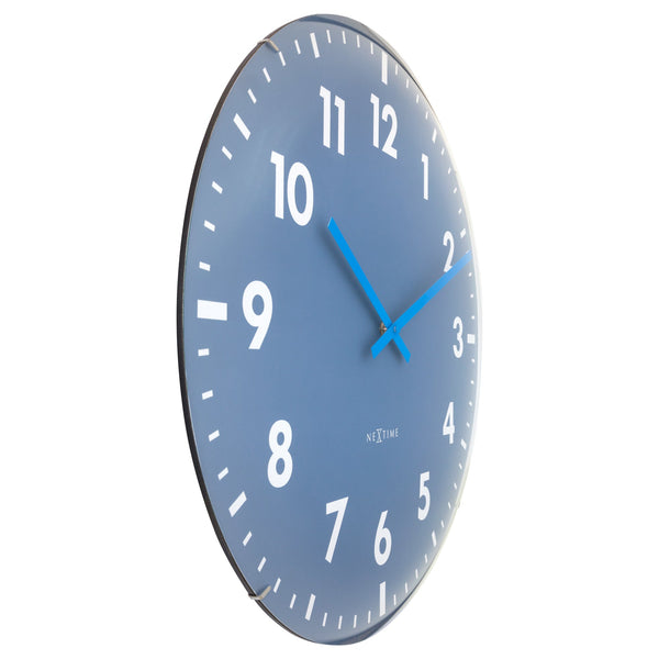 Nextime Duomo Wall Clock Fifty Centimetres Blue With Silent Operation Wall Clocks