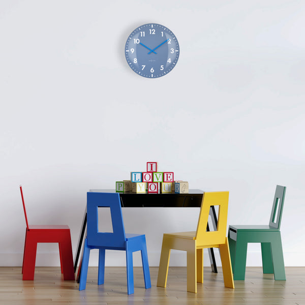 Nextime Duomo Wall Clock Fifty Centimetres Blue With Silent Operation Wall Clocks