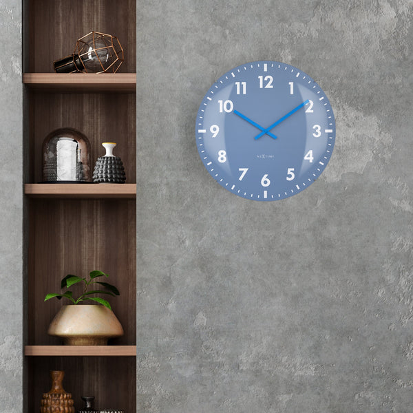 Nextime Duomo Wall Clock Fifty Centimetres Blue With Silent Operation Wall Clocks