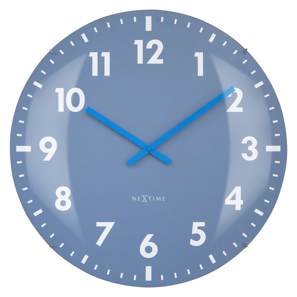 Nextime Duomo Wall Clock Fifty Centimetres Blue With Silent Operation Wall Clocks