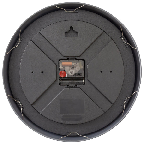 Nextime Berlin Wall Clock Grey Thirty Centimetres Silent Aluminium Design Wall Clocks