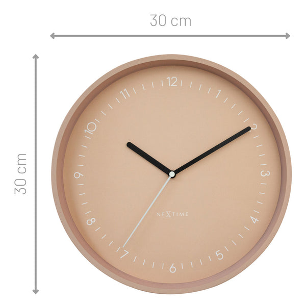 Nextime Berlin Wall Clock 30Cm Pink Wall Clocks