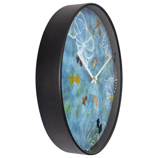 Nextime Pond Wall Clock 30Cm Blue Silent Decorative Timepiece Wall Clocks