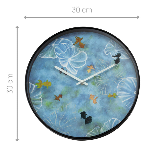 Nextime Pond Wall Clock 30Cm Blue Silent Decorative Timepiece Wall Clocks