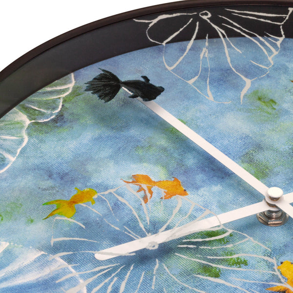 Nextime Pond Wall Clock 30Cm Blue Silent Decorative Timepiece Wall Clocks