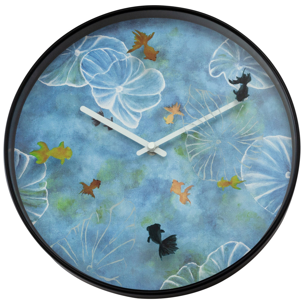 Nextime Pond Wall Clock 30Cm Blue Silent Decorative Timepiece Wall Clocks