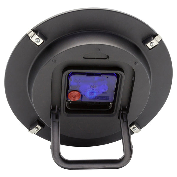 Nextime Mini Dome Table Clock Black With Silent Sweep Movement Desk Clocks