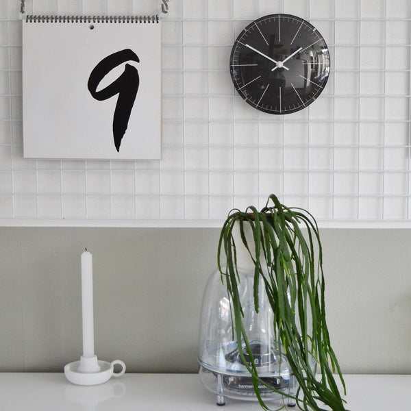 Nextime Mini Dome Table Clock Black With Silent Sweep Movement Desk Clocks