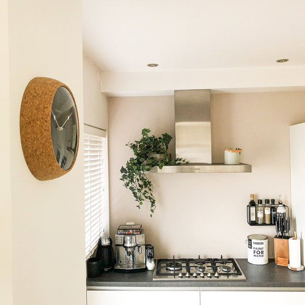 Nextime Cork Wall Clock With Silent Sweep Movement And Natural Case Wall Clocks