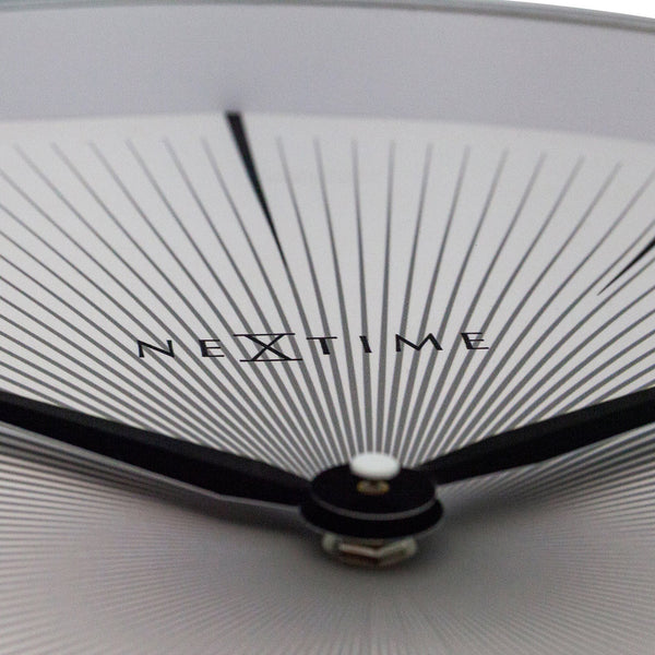 Nextime Wall Clock With Aluminium Case White Dial Silent Movement 40 Centimetres Wall Clocks