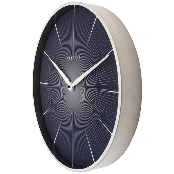 Nextime Silent Sweep Wall Clock With Aluminium Case And Black Dial 40 Centimetres Wall Clocks