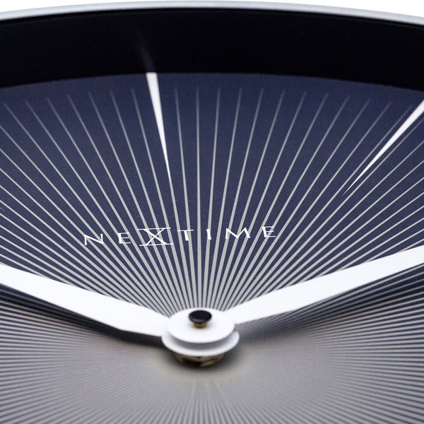 Nextime Silent Sweep Wall Clock With Aluminium Case And Black Dial 40 Centimetres Wall Clocks