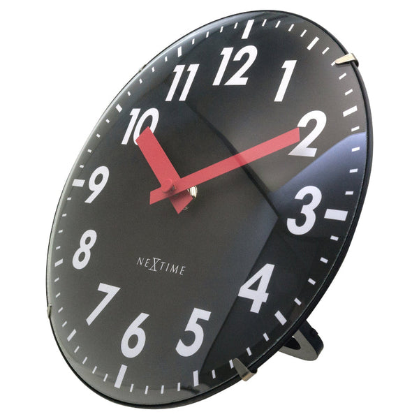 Nextime Duomo Mini Table Clock 20 Centimetres Black Silent Design Other Clocks