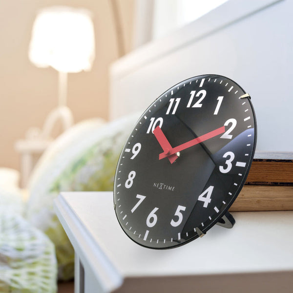 Nextime Duomo Mini Table Clock 20 Centimetres Black Silent Design Other Clocks