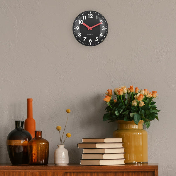Nextime Duomo Mini Table Clock 20 Centimetres Black Silent Design Other Clocks