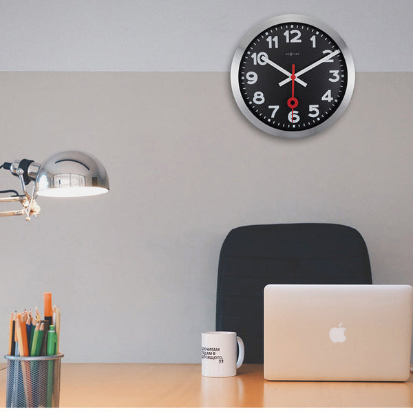 Station Numerical Wall Clock 35Cm White Wall Clocks