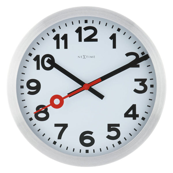 Station Numerical Wall Clock 35Cm White Wall Clocks