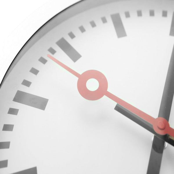 Nextime Station Stripe Wall Clock 35Cm White Wall Clocks