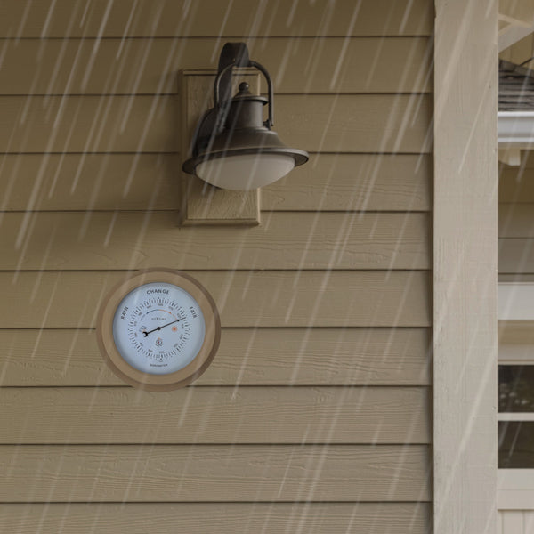 Nextime Orchid Outdoor Barometer 22Cm Brown Weatherproof Metal Weather Stations