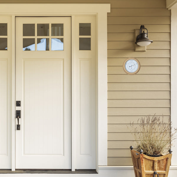 Nextime Orchid Outdoor Barometer 22Cm Brown Weatherproof Metal Weather Stations