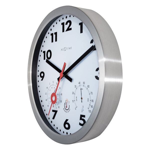 Nextime Arabic Outdoor Wall Clock With Thermometer And Hygrometer 35 Centimetres Wall Clocks