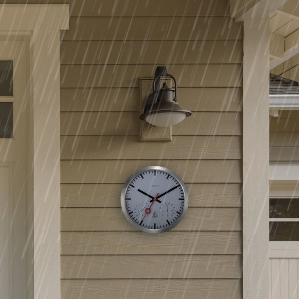 Nextime Clematis Outdoor Wall Clock With Thermometer And Hygrometer 35 Centimetres Wall Clocks