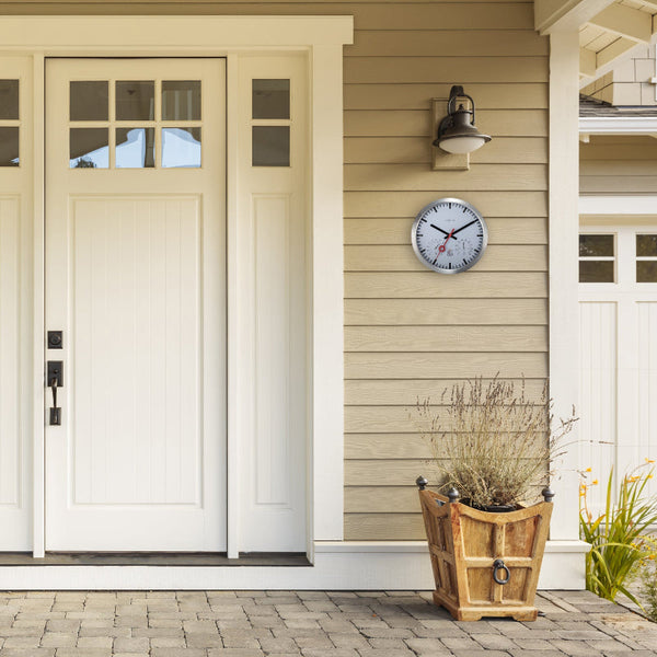 Nextime Clematis Outdoor Wall Clock With Thermometer And Hygrometer 35 Centimetres Wall Clocks