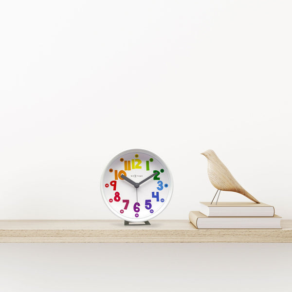 Nextime Sophia Silent Alarm Clock With Night Light For Indoor Use Wall Clocks