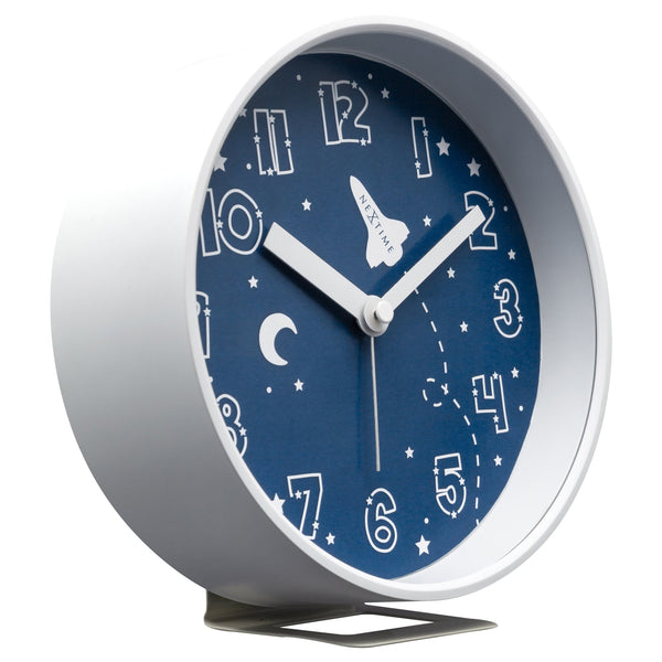 Nextime Alarm Clock Blue With Night Light For Children And Adults Wall Clocks