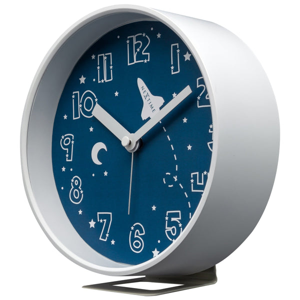 Nextime Alarm Clock Blue With Night Light For Children And Adults Wall Clocks