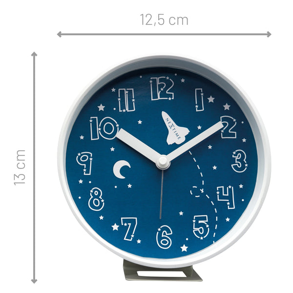 Nextime Alarm Clock Blue With Night Light For Children And Adults Wall Clocks