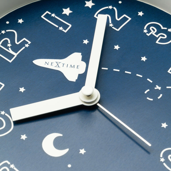 Nextime Alarm Clock Blue With Night Light For Children And Adults Wall Clocks