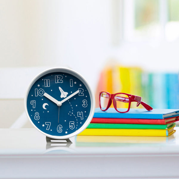 Nextime Alarm Clock Blue With Night Light For Children And Adults Wall Clocks