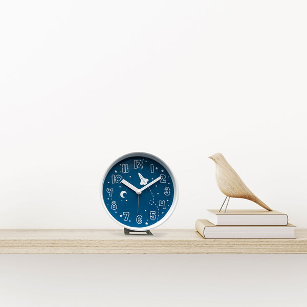 Nextime Alarm Clock Blue With Night Light For Children And Adults Wall Clocks