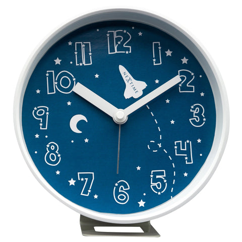 Nextime Alarm Clock Blue With Night Light For Children And Adults Wall Clocks