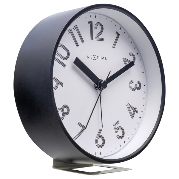 Nextime Reflect Alarm Clock White With Night Light12.5 X 13 5.5Cm Alarm Clocks & Clock Radios