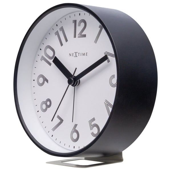 Nextime Reflect Alarm Clock White With Night Light12.5 X 13 5.5Cm Alarm Clocks & Clock Radios