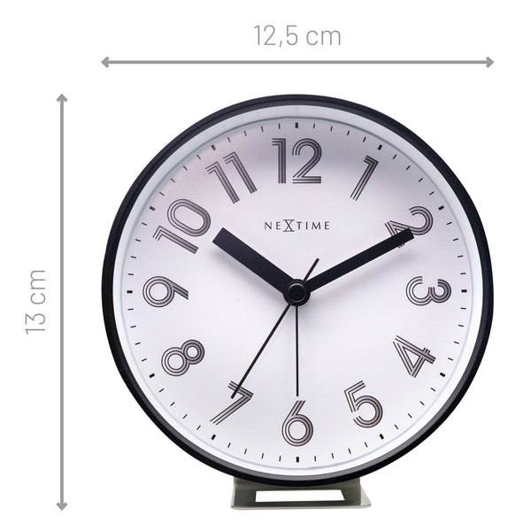 Nextime Reflect Alarm Clock White With Night Light12.5 X 13 5.5Cm Alarm Clocks & Clock Radios