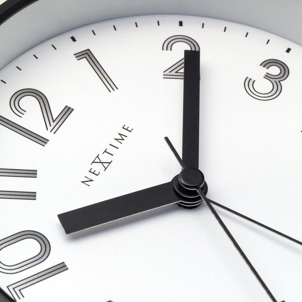 Nextime Reflect Alarm Clock White With Night Light12.5 X 13 5.5Cm Alarm Clocks & Clock Radios