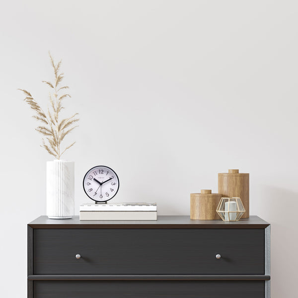 Nextime Reflect Alarm Clock White With Night Light12.5 X 13 5.5Cm Alarm Clocks & Clock Radios