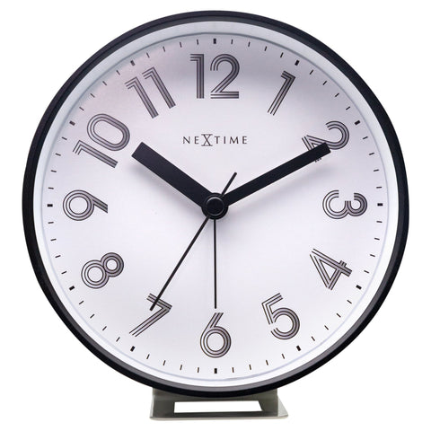 Nextime Reflect Alarm Clock White With Night Light12.5 X 13 5.5Cm Alarm Clocks & Clock Radios