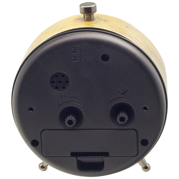 Nextime Harvey Alarm Clock Gold With Luminous Hands Compact Design Wall Clocks