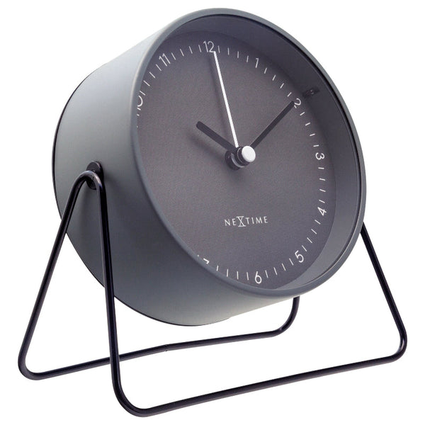 Nextime Berlin Table Alarm Clock In Grey With Night Light And Silent Movement Alarm Clocks & Clock Radios