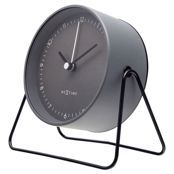 Nextime Berlin Table Alarm Clock In Grey With Night Light And Silent Movement Alarm Clocks & Clock Radios