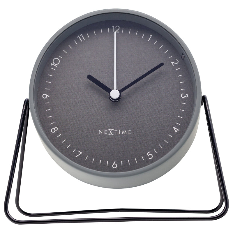 Nextime Berlin Table Alarm Clock In Grey With Night Light And Silent Movement Alarm Clocks & Clock Radios