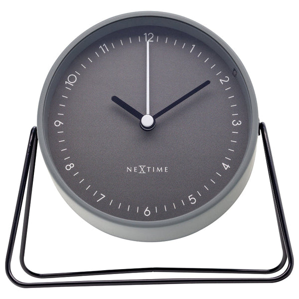 Nextime Berlin Table Alarm Clock In Grey With Night Light And Silent Movement Alarm Clocks & Clock Radios