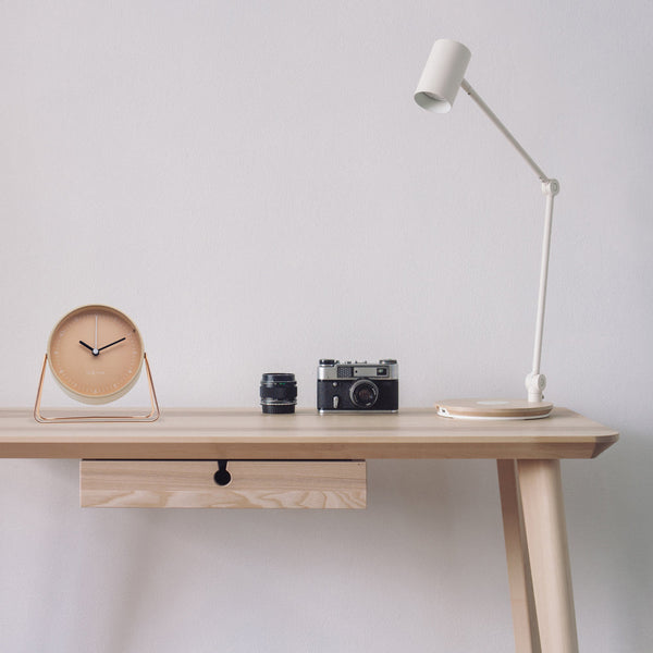 Nextime Berlin Table Alarm Clock In Pink With Night Light And Silent Movement Alarm Clocks & Clock Radios