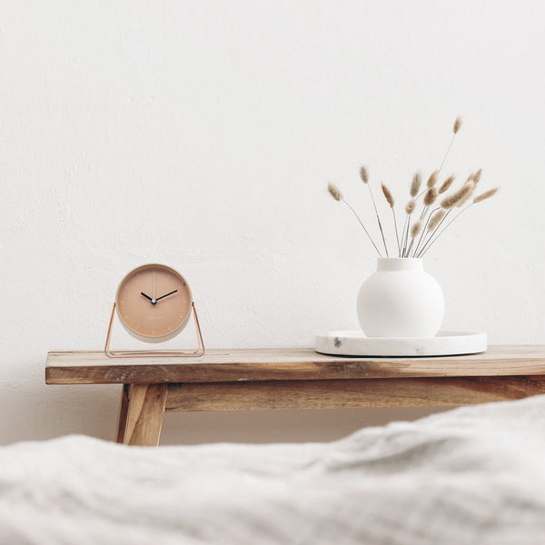 Nextime Berlin Table Alarm Clock In Pink With Night Light And Silent Movement Alarm Clocks & Clock Radios